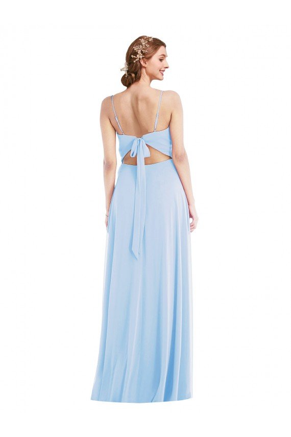 Shop Tie Back Cutout Maxi Formal Bridesmaid Dress with Front Slit Sydney
