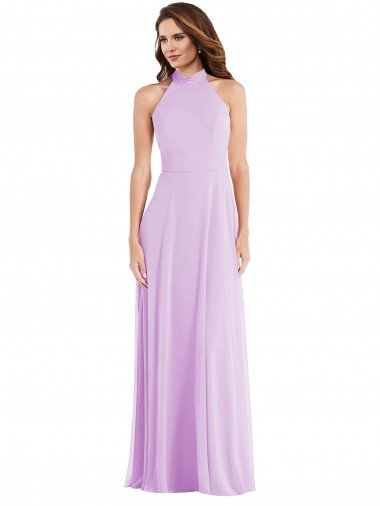 Shop High Neck Halter Backless Maxi Bridesmaid Dress Sydney