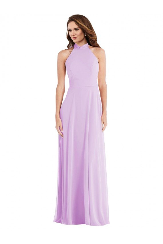 Shop High Neck Halter Backless Maxi Bridesmaid Dress Sydney