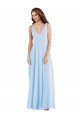 Deep V-Neck Chiffon Maxi Bridesmaid Dress Sydney