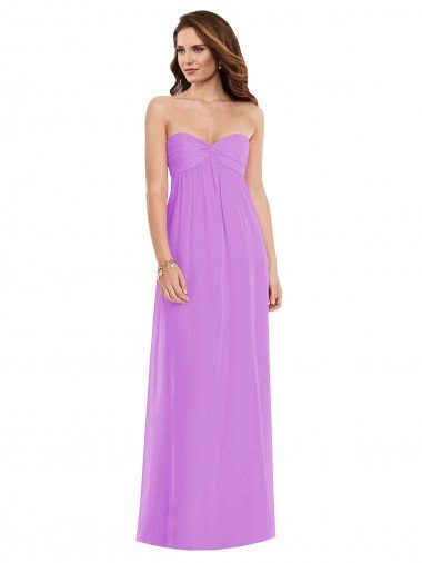 Shop Empire Waist Twist Shirred Strapless Bridesmaid Dress Sydney
