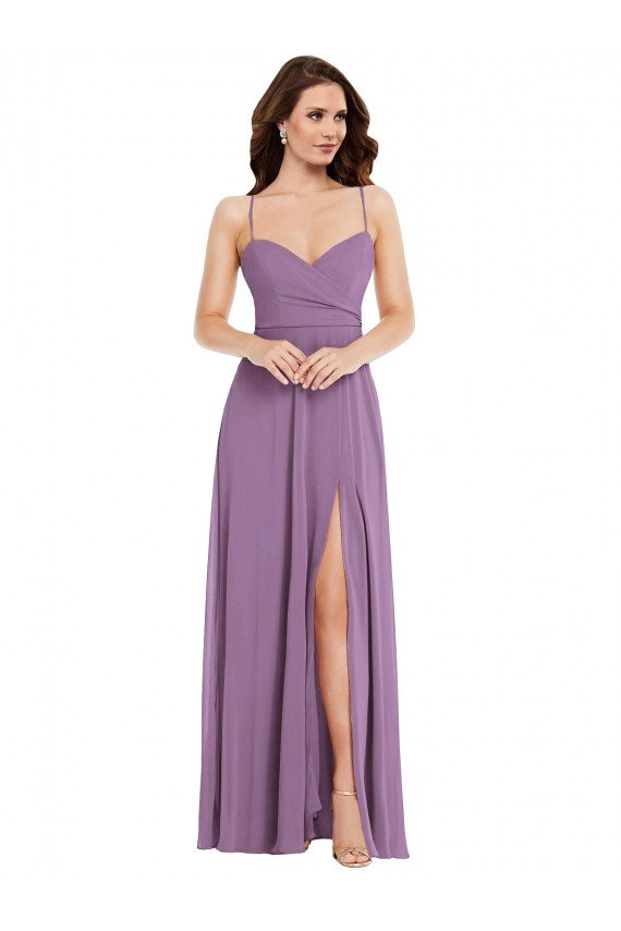 Shop Wrap Bodice Maxi Bridesmaid Dress with Front Slit Sydney