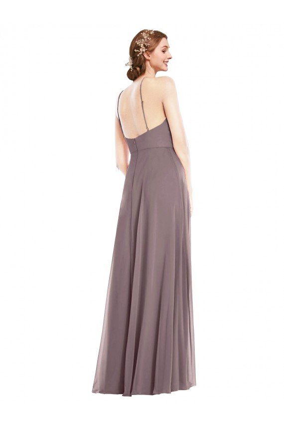 Shop Diamond Halter Maxi Formal Bridesmaid Dress with Front Slit Sydney