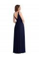 Deep V-Neck Chiffon Maxi Bridesmaid Dress with Front Slit Sydney