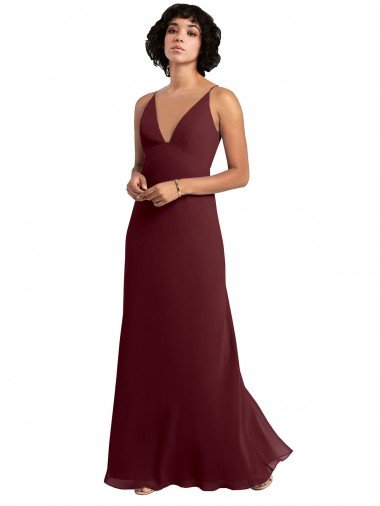 Shop Notched Neckline Empire Waist Chiffon Slip Bridesmaid Dress Sydney