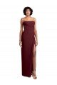 Shop Sleek Straight Neckline Chiffon Bridesmaid Dress with Spaghetti Straps and High Side Slit Sydney