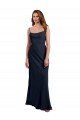 Shop Scoop Neck Long Chiffon Open Back Bridesmaid Dress with Spaghetti Straps Sydney