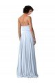 Shop V-Neck Blouson Waist Long Chiffon Bridesmaid Dress with Straps Sydney