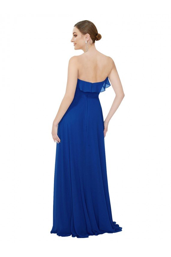 Shop Ruffled Chiffon Strapless Bridesmaid Dress Sydney