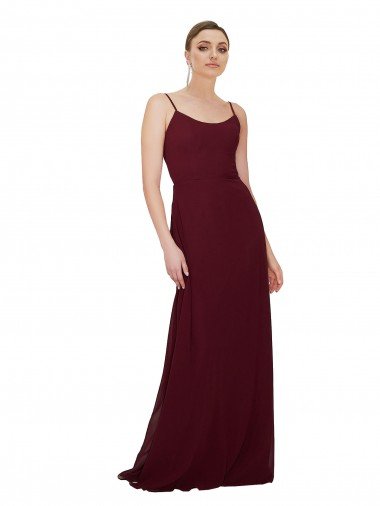 Shop Scoop Neck Tied Keyhole Back Chiffon Bridesmaid Dress Sydney