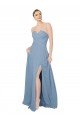 Shop Draped Sweetheart Chiffon Bridesmaid Dress with Front Slit Sydney