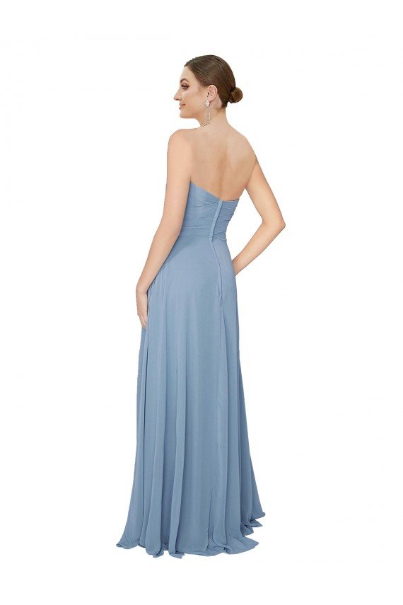 Shop Draped Sweetheart Chiffon Bridesmaid Dress with Front Slit Sydney