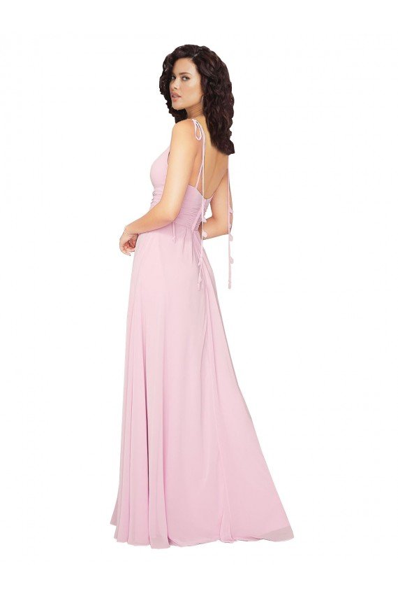 Shop Chiffon Bridesmaid Dress with Tassel Straps Sydney