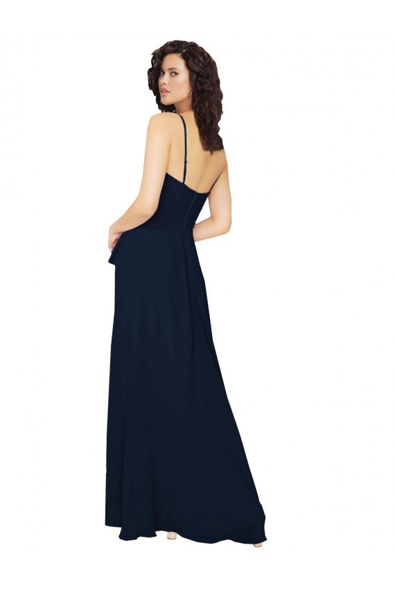 Shop Ruffled Skirt Low Back Long Chiffon Bridesmaid Dress Sydney