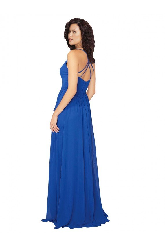Chiffon Bridesmaid Dress with Strappy Back Sydney
