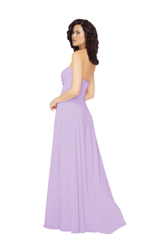 Shop Draped Sweetheart Long Chiffon Bridesmaid Dress with Front Slit Sydney