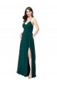 Shop Chiffon Bridesmaid Dress with Draped Surplice Bodice Sydney