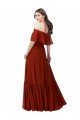 Shop Off the Shoulder Ruffle Chiffon Bridesmaid Dress Sydney