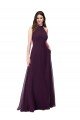 Chiffon High-Halter Bridesmaids Dress with Keyhole Back Sydney