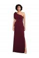 Shop One Shoulder Chiffon Formal Bridesmaid Dress with Skirt Slit and Accent Strap Sydney