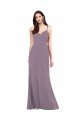Shop Simple Floor-Length Chiffon Formal Bridesmaid Dress with Criss-Cross Back Sydney