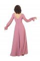 Shop Long Sleeve Chiffon Bridesmaid Dress with Bow Detail Sydney