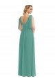 Shop Plunge Neckline Bow Shoulder Chiffon Maxi Bridesmaid Dress Sydney