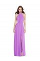 Halter Backless Maxi Formal Bridesmaid Dress with Button Ruffle Placket Sydney