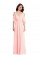 Cold Shoulder Draped Wrap Maxi Bridesmaid Dress Sydney
