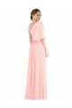 Shop One Shoulder Bell Sleeves Chiffon Maxi Bridesmaid Dress Sydney