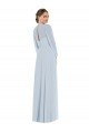 Shop Strapless Chiffon Maxi Formal Bridesmaid Dress with Puff Sleeve Blouson Overlay Sydney