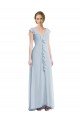 Shop Ruffle Trimmed V Back Chiffon Maxi Bridesmaid Dress Sydney