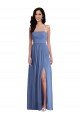 Shop Slim Spaghetti Straps Chiffon Bridesmaid Dress with Front Slit Sydney