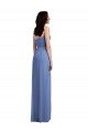 Shop Slim Spaghetti Straps Chiffon Bridesmaid Dress with Front Slit Sydney