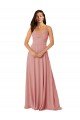Shop Twist-Knot V-Neck Long Chiffon Bridesmaid Dress Sydney