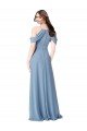 Shop High Neck Chiffon Bridesmaid Dress with Draped Sleeves Sydney