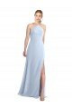Shop Halter Neck Long Chiffon Bridesmaid Dress with Strappy Back and Daring Side Slit Sydney