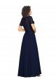 Shop Short Sleeves A-Line Long Chiffon Bridesmaid Dress / Prom Dress with Beaded Bodice Sydney