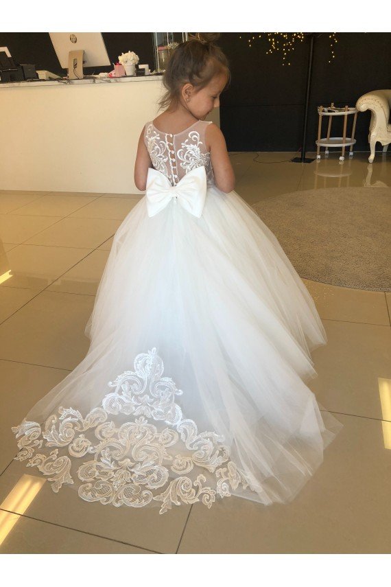 Shop Champagne Ball Gown Sweetheart Chapel Train Sleeveless Flower Girl Dress Sydney