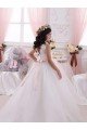 Shop Ivory Ball Gown Bateau Chapel Train Sleeveless Flower Girl Dress Sydney