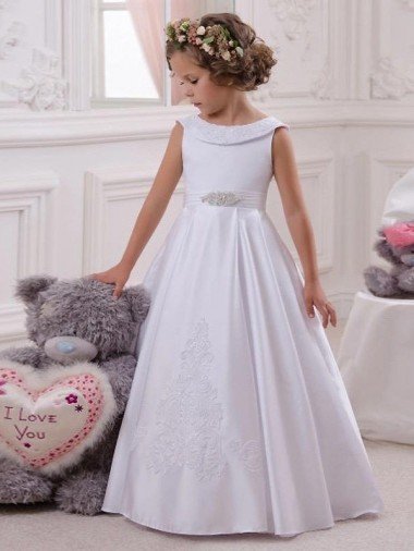 Shop Ivory Ball Gown Bateau Floor Length Flower Girl Dress Sydney