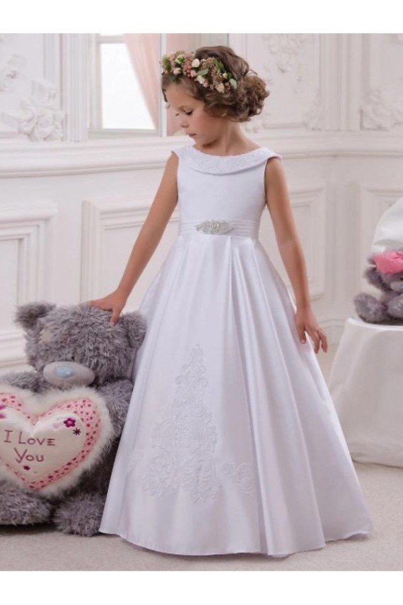 Shop Ivory Ball Gown Bateau Floor Length Flower Girl Dress Sydney
