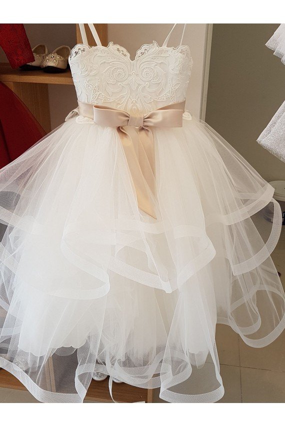 Shop Ivory Ball Gown High Neck Floor Length Flower Girl Dress Sydney