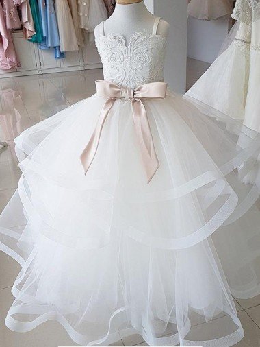 Shop Ivory Ball Gown High Neck Floor Length Flower Girl Dress Sydney