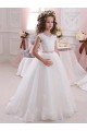Shop Ivory Ball Gown High Neck Floor Length Keyhole Back Flower Girl Dress Sydney