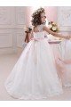 Shop Ivory Ball Gown High Neck Floor Length Keyhole Back Flower Girl Dress Sydney