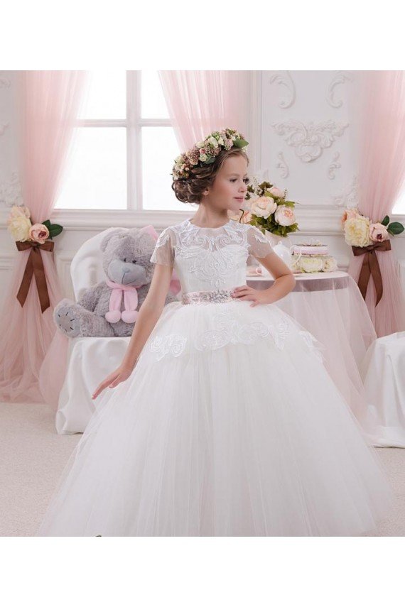 Shop Ivory Ball Gown Sweetheart Sleeveless Long Flower Girl Dress Sydney