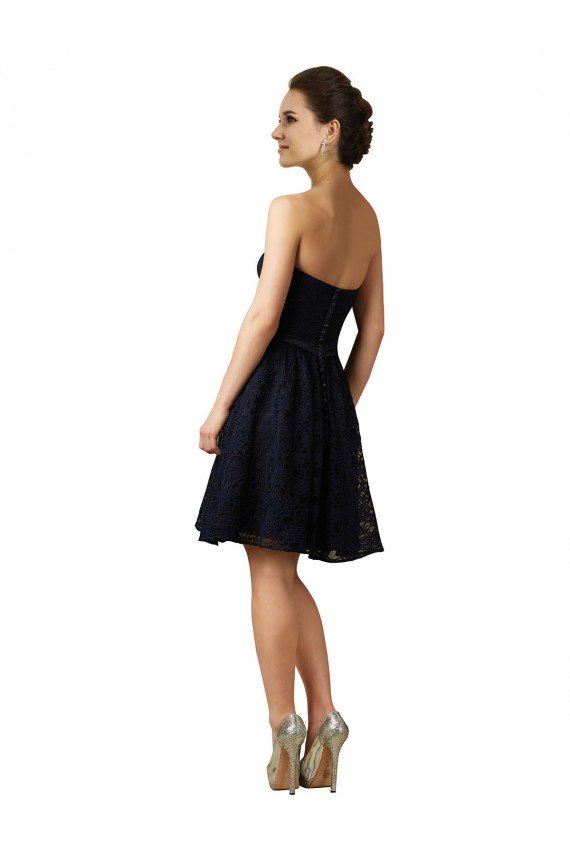 Shop Classic Knee Length Lace Bridesmaid Dress / Cocktail Dress with Notched Neckline Sydney