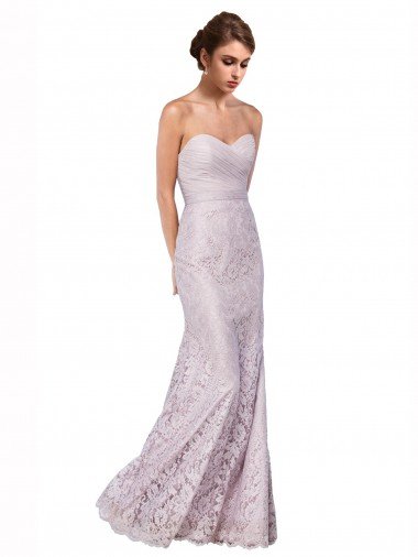 Shop Floor Length Fitted Sweetheart Lace Bridesmaid Dress / Prom Dress Sydney