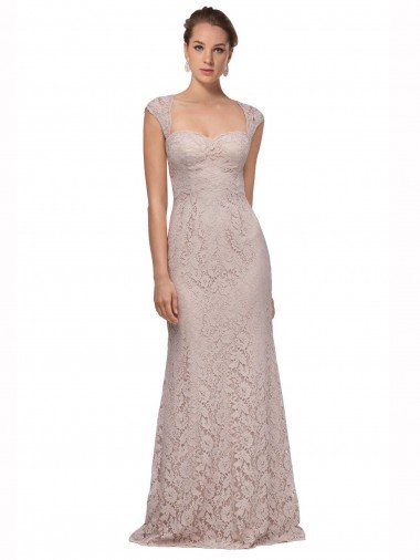 Shop Sweetheart Neckline Cap Sleeves Lace Bridesmaid Dress / Prom Dress with Twist Sydney